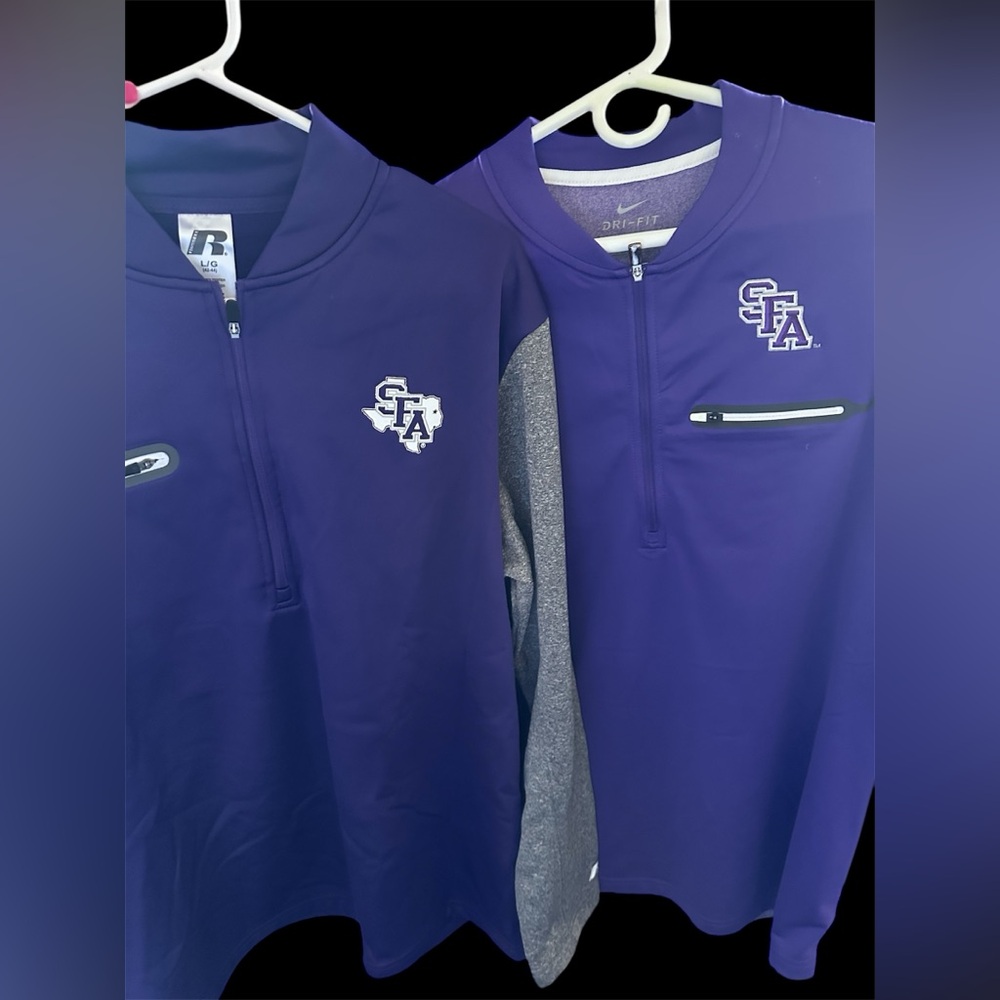 Two SFA 3/4 zip pull-overs (unisex)